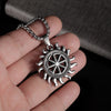 HNSP Viking Sun Pendant Necklace For Men Male Punk Rock Jewelry Gifts