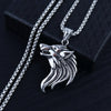 HNSP Viking Wolf Pendant Necklace For Men Chain Neck Male Goth Punk Jewelry Gift