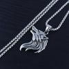 HNSP Viking Wolf Pendant Necklace For Men Chain Neck Male Goth Punk Jewelry Gift