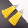 Bohemian New Red Black Yellow Long Tassel Earrings Ethnic Style Statement Jewelry Fringed Drop Dangle Earrings For Women
