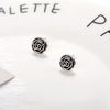 2020 Presents Silver Color Mickey Stud Earrings Sparkling Minnie Brand Earrings Women Fashion Jewelry