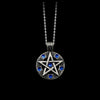 HOMOD Vintage Witch Necklace Gothic Pewter Pentagram Pentacle Pagan Wiccan Pandent Necklace for Men Jewelry Friend Gift WC0148