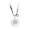 2020 New Hollow Double Circle Round Wire Drawing Silver Long Necklaces Pendant Punk Hyperbole Women Female Accessories
