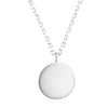 Gold/Silver Color 925 Sterling Silver Geometry Round Coin Pendant Necklaces for Women Simple Top Quality Jewelry
