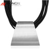HONGYE JEWELRY    Big Bib Multilayer Black Pu Leather Necklace Women Man Punk Chokers