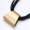 HONGYE JEWELRY    Big Bib Multilayer Black Pu Leather Necklace Women Man Punk Chokers