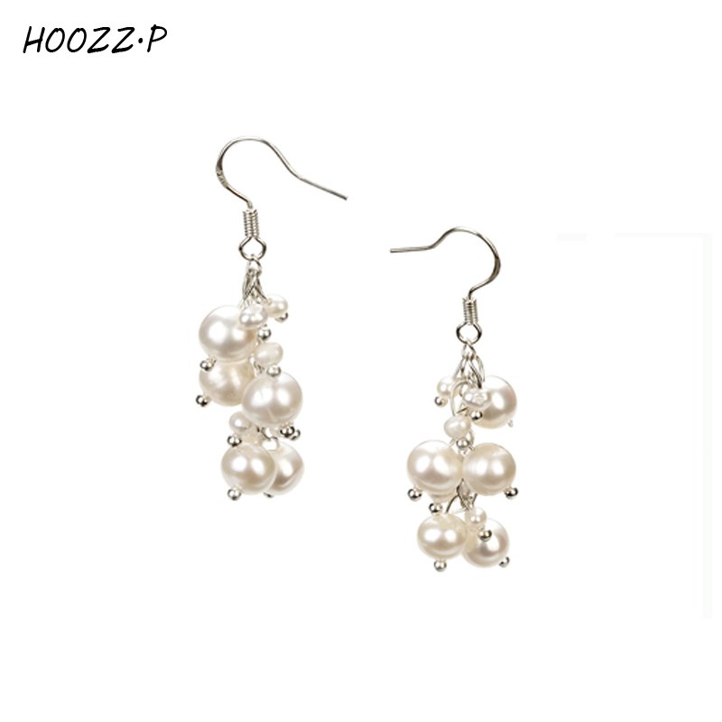 3-7mm High Quality White Cultured Pearl Earring Pair in Grape For Wedding Women Girl Gift