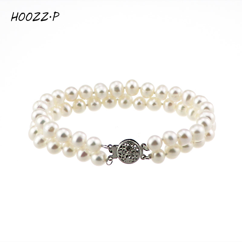 Handpicked High Quality Cultured Pearl Bracelet Double Bracelet For Women Girl