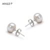 Handpicked High Qualtitly 7-8mm Button Cultured Pearl Stud Earrings for women