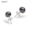 Handpicked High Qualtitly 7-8mm Button Cultured Pearl Stud Earrings for women