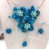 2021 Projection Blue Turquoises Baroque Shell Flower Choker Necklace Statement Party Jewelry Gift