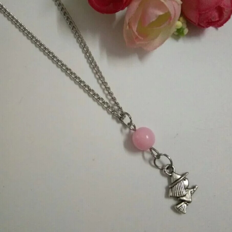 Jewelry Summer style Vintage "Riding Broom Witch"Charms Mix Beads Pendant Statement Necklace Gift X318