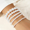 S！！！  5Pcs Women Bracelet Stretch Multilayer Jewelry Plastic Faux Pearl Beads Bracelet Wedding