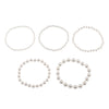 S！！！  5Pcs Women Bracelet Stretch Multilayer Jewelry Plastic Faux Pearl Beads Bracelet Wedding