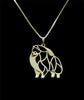 Hollow Pet Pomeranian pendant Necklace for women cute charm christmas gift pretty jewelry