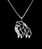 Hollow Pet Pomeranian pendant Necklace for women cute charm christmas gift pretty jewelry