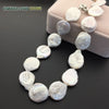large size baroque button coin shape natural freshwater pearls white color choker necklace fine jewelry for every clothes