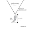 Horn Tooth Stainless Steel Pendant Necklace For Woman Gold Silvery Cute CZ Zircon Summer Trendy Necklaces Jewelry