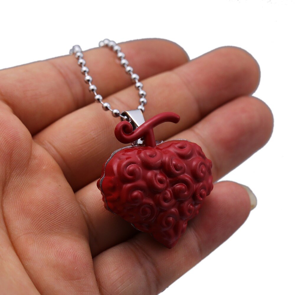 HSIC Colorful One Piece Devil Fruit Necklace Ace Flame-Flame Fruit Anime Figure Friendship Chocker Necklaces Collier HC11263