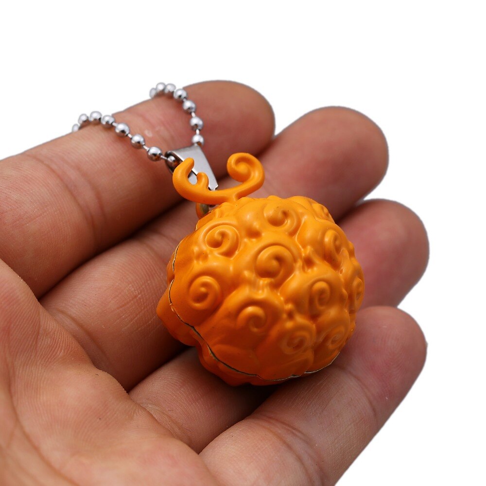 HSIC Colorful One Piece Devil Fruit Necklace Ace Flame-Flame Fruit Anime Figure Friendship Chocker Necklaces Collier HC11263