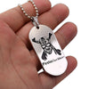 HSIC Movie Pirates of the Caribbean Necklace Jack Sparrow Beads Chains Skull Head Dog Tag Pendant Necklaces For Fans HC12288