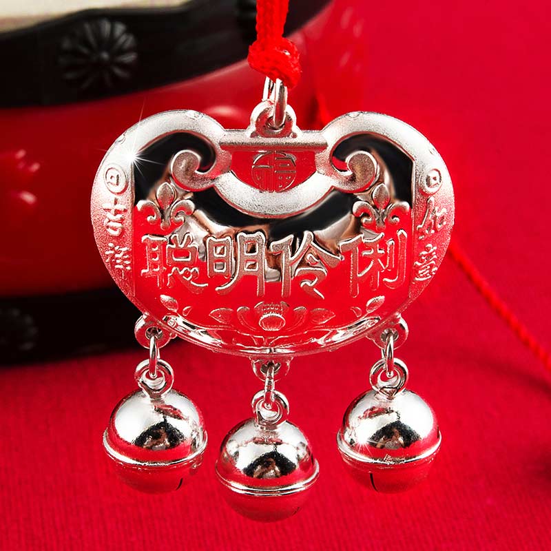 jewelry for babies long life lock s999 pure silver lock pendant children ethnic full moon necklaces
