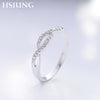 silversmith S925 sterling silver lovers' interweave fine anniversary gift fashion vintage women rings