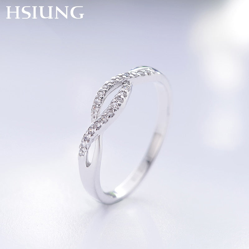 silversmith S925 sterling silver lovers' interweave fine anniversary gift fashion vintage women rings