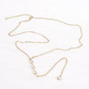 Women Long Necklace Body Sexy Chain Bare Back Gold crystal Rhinestone Pendant Chain Necklace Backdrop Beach Body Jewelry