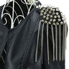 Gothic Punk Rivets Cool Brooch Board Mark Gold Metal Spike Tassel Epaulet Shoulder Unisex Women Men Costume Jewelry 2022