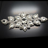Flower shape crystal clear rhinestone applique rhinestone shoulder chain with tassel wedding dress decoration DIY sew on stone