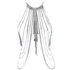 Silver Summer Style Jewelry Punk Metal Multilayer Tassel Body Chain Gold Silver Plated Long Crystal For Women