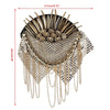 Metal Cloth Gold Chain Tassel Brooch Epaulet Shoulder Board Mark Punk