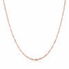 Rose Gold Necklace Water wave ripple DIY jewelry chain with environmentally friendly rose gold women's necklace