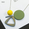 YDGY Personality Wood Geometry Top-Grade Short Accessory Necklace Woman V-Shaped Clavicle Chain Sweater Wholes