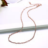 Rose Gold Necklace Water wave ripple DIY jewelry chain with environmentally friendly rose gold women's necklace