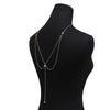 Women Long Necklace Body Sexy Chain Bare Back Gold  Gold Crystal Pendant Chain Necklace Backdrop Beach Body jewelry