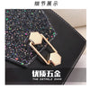Soft PU sequins single shoulder inclined  hardware chain  lock slanting Solid  Casual occasion  Decoration bag