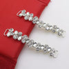 factory Outlet 2pcs 90mm* 20mm Clear Crystal Rhinestone Bikini connector buckle reinforcement flat chain Metal chain Decorative