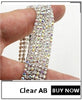 MHS.SUN 10Yard Transparent Black Claw Crystal Rhinestones Chain Gradient DIY Dense Black Base Rhineston Chain Garment Decoration