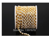 10Yards/lot ss6-ss18  dense Crystal rhinestone chain close crystal in gold  base Cup chain for clothing ornament accessories