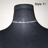 Style Women Silver Plated Rhinestone Chains Leg Chains Sexy Unique Design Waist Body Chains Jewelry For Beach Party