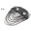 Manual Beads flower tassels shoulder board applique collar patch tassel epaulets shoulder flower DIY