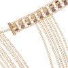 Punk Style Tassel Body Chain Jewelry Gold-color Statement Necklace Women Collar Shoulder Long Chain Necklaces Sexy Body Jewelry