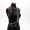 MEILIYISHI Gold chunky Metal Body shoulder Chain Jewelry Necklace shoulder chain Harness Dress Decor Slave Chain Jewelry