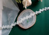 HUANZHI 2021 Sweet  Wavy Flower White Lace Imitation Pearl Pendant Clavicle Chain Choker Necklace for Women Wedding Jewelry