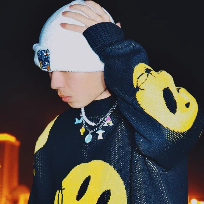 HUANZHI 2021 Colorful Dripping Oil Cartoon Rainbow Earth Cross UFO Angel Pendant Necklace for Women Girls Party Jewelry Gift