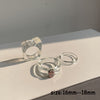 HUANZHI 2021  Colourful Transparent Resin Acrylic Rhinestone Geometric Square Round Rings Set for Women Jewelry Travel Gifts
