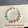 HUANZHI Bohemia Transparent Irregular Flowers Colorful Bead Pearl Pendant Metal Chain Necklace for Women Girls Vacation Jewelry