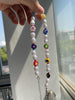 HUANZHI Bohemia Transparent Irregular Flowers Colorful Bead Pearl Pendant Metal Chain Necklace for Women Girls Vacation Jewelry